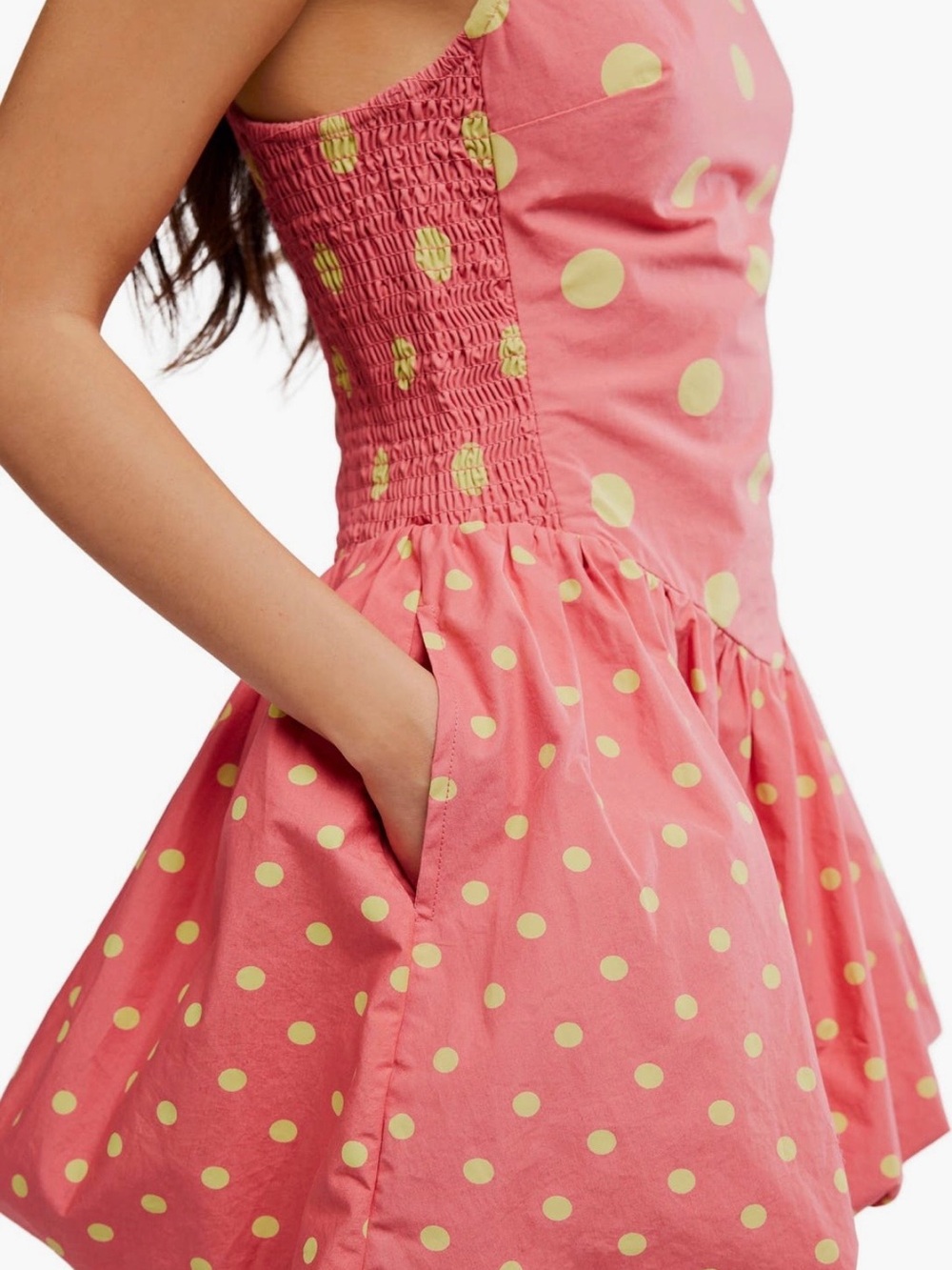 NWT Free People Misty Polka Dot Bubble Hem Minidress - Picture 4 of 11